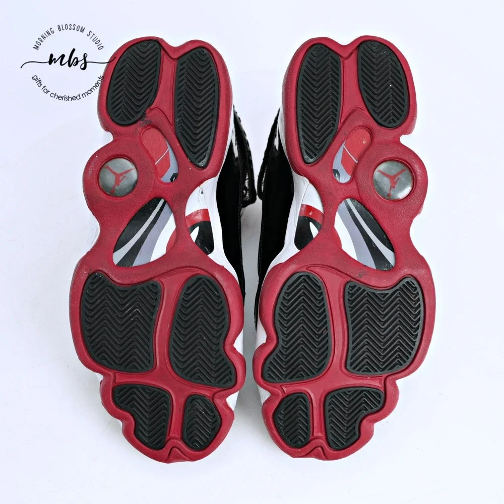 Nike Air Jordan 6 Rings Bred Hybrid Basketball Sneakers Black Red White Men 9